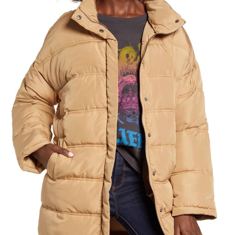 ✨SALE✨ THREAD & SUPPLY | Tan Puffer Long Jacket